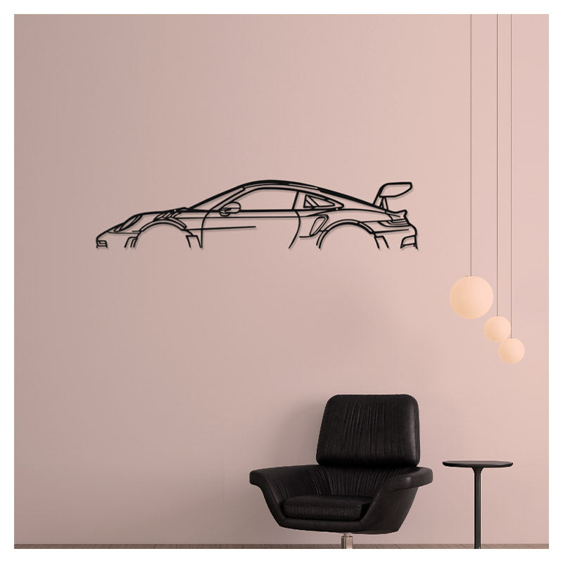 992 GT3RS - Metal car silhouette - Ravasicorse