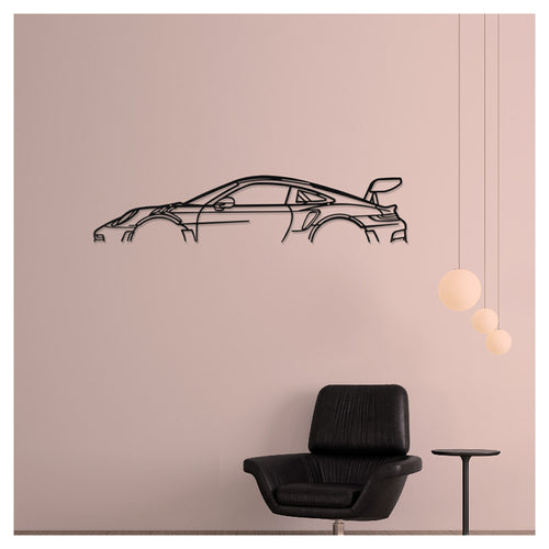 992 GT3RS - Metal car silhouette - Ravasicorse