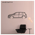 GOLF 7.5 R - Metal car silhouette - Ravasicorse