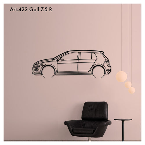GOLF 7.5 R - Metal car silhouette - Ravasicorse