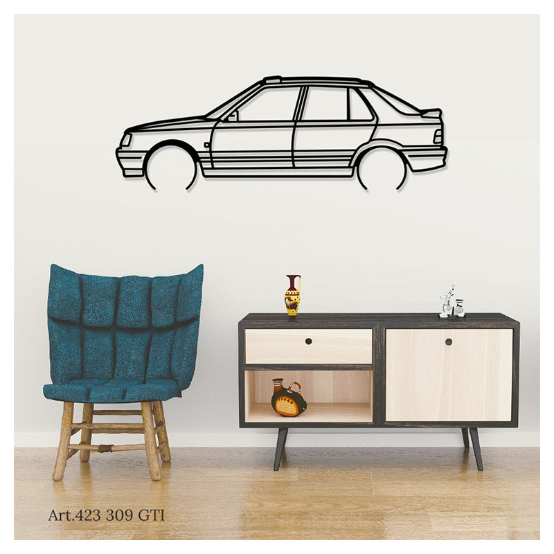 PEUGEOT 309 GTI - Metal car silhouette - Ravasicorse