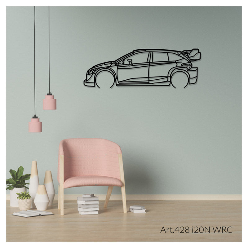 I20N WRC - Metal car silhouette - Ravasicorse
