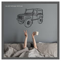 Defender 90 (front) - Metal car silhouette - Ravasicorse