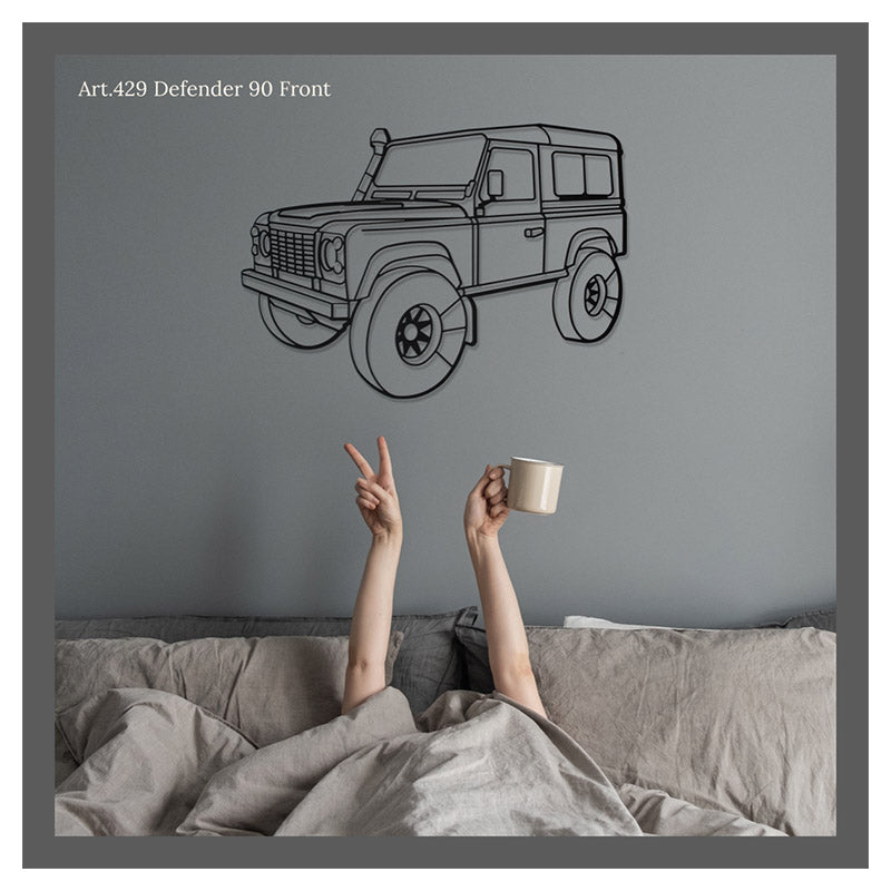 Defender 90 (front) - Metal car silhouette - Ravasicorse