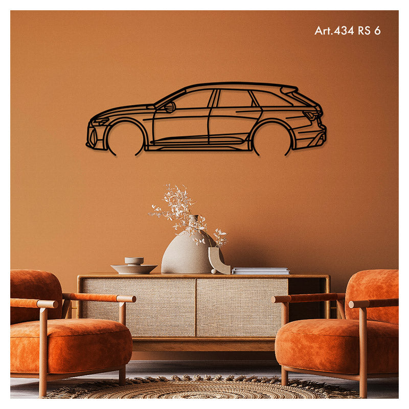 AUDI RS6 - Metal car silhouette - Ravasicorse