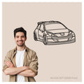 207 S2000 (front) - Metal car silhouette - Ravasicorse