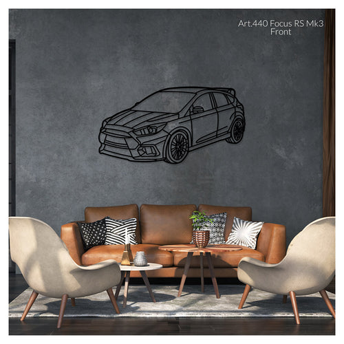 Focus RS MK3 (front) - Metal car silhouette - Ravasicorse