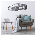 R8 S4 (front) - Metal car silhouette - Ravasicorse
