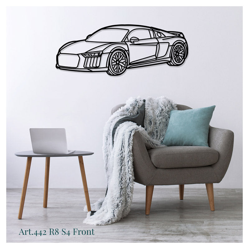 R8 S4 (front) - Metal car silhouette - Ravasicorse