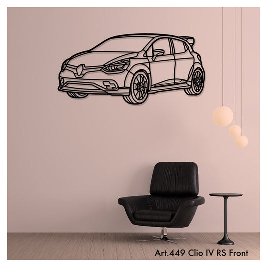 Clio IV RS (front) - Metal car silhouette