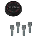 Evocorse - Fixing kit: 1 hubcap (C30), 1 Evocorse matt black badge (L51), 4 lug bolts M12x1.50 (B15)