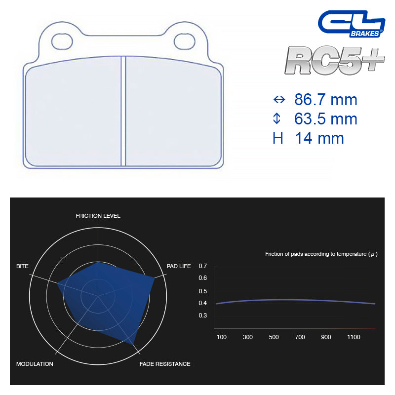 CL Brakes - Kit 4 pz. pastiglie freno (4164) - Ravasicorse