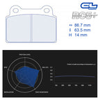 CL Brakes - Kit 4 pz. pastiglie freno (4164) - Ravasicorse