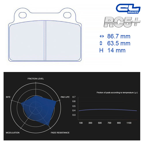 CL Brakes - Kit 4 pz. pastiglie freno (4164) - Ravasicorse