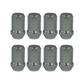 Evocorse - Fixing kit: 8 Closed end lug nut for alloy wheels, thread M14x1.5, hex 19, length 41 mm - White zinc