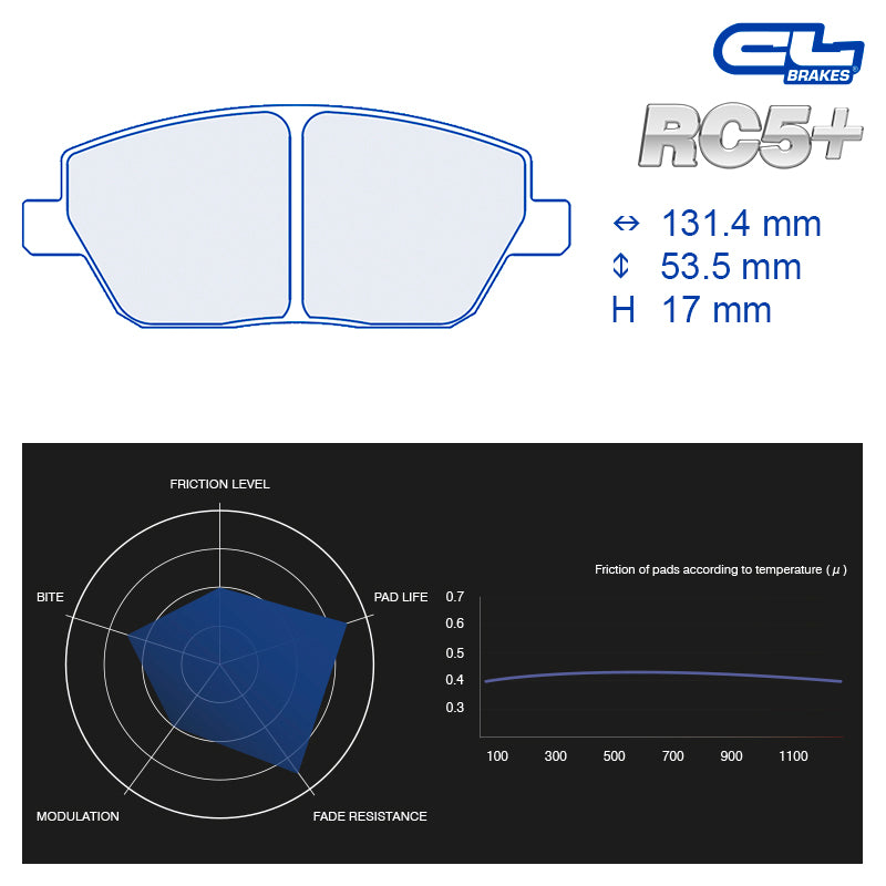 CL Brakes - Kit 4 pz. pastiglie freno (4226) - Ravasicorse