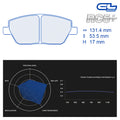 CL Brakes - Kit 4 pz. pastiglie freno (4226) - Ravasicorse