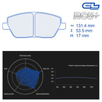 CL Brakes - Kit 4 pz. pastiglie freno (4226) - Ravasicorse