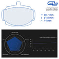 CL Brakes - Kit 4 pz. pastiglie freno (4227) - Ravasicorse