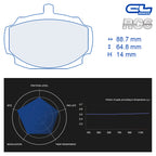 CL Brakes - Kit 4 pz. pastiglie freno (4227) - Ravasicorse