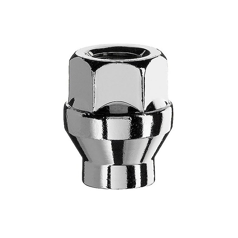 Dado aperto OFF ROAD sede conica a 60° con collarino 6 mm, chiave SW19, 12 x 1.25 x 29 mm W SHANK - Silver - Ravasicorse