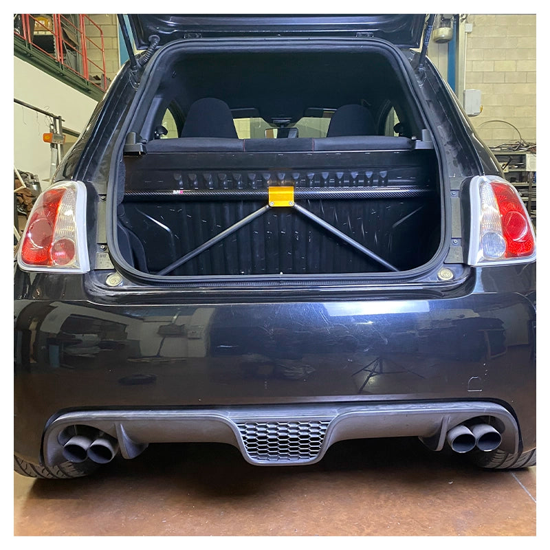 DNA Racing - Abarth 500 (4 posti) - Kit barra duomi posteriore in carbonio con tiranti