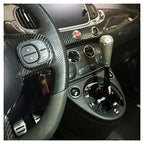DNA Racing - Abarth 500 - Kit torretta cambio regolabile anodizzata nera con pomello 695 style titanio