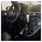DNA Racing - Abarth 500 - Kit torretta cambio regolabile anodizzata nera con pomello 695 style titanio
