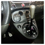 DNA Racing - Abarth 500 - Kit torretta cambio regolabile anodizzata nera con pomello 695 style titanio