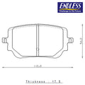 Endless - Pastiglie Freno Mercedes A45 AMG W177 (2018-) - Rear - Ravasicorse