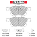 Ferodo - Kit pastiglie freno (FCP1382) - Ravasicorse
