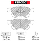 Ferodo - Kit pastiglie freno (FCP1382) - Ravasicorse