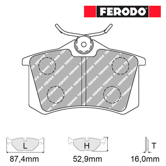 Ferodo - Pastiglie freno 1491 - Peugeot 208 1.6 GTi [Brembo] - Rear