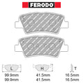 Ferodo - Kit pastiglie freno (FCP5041) - Ravasicorse