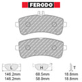 Ferodo - Kit pastiglie freno (FCP5108) - Ravasicorse