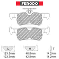 Ferodo - Kit pastiglie freno (FCP5130) - Ford Fiesta ST Mk7 1.5T Ecoboost 200 HP - Rear - Ravasicorse
