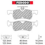 Ferodo - Kit pastiglie freno (FCP5130) - Ford Fiesta ST Mk7 1.5T Ecoboost 200 HP - Rear - Ravasicorse