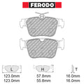 Ferodo - Kit pastiglie freno (FCP5357) - Volkswagen Golf VIII 2.0 GTI 180-221 kw - Rear - Ravasicorse