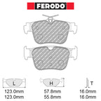 Ferodo - Kit pastiglie freno (FCP5357) - Volkswagen Golf VIII 2.0 GTI 180-221 kw - Rear - Ravasicorse
