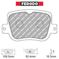 Ferodo - Kit pastiglie freno (FCP5526) - Alpine A110 1.8 Turbo 185-221 kw - Rear - Ravasicorse