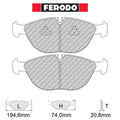 Ferodo - Kit pastiglie freno (FCP1001) - Ravasicorse