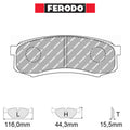 Ferodo - Kit pastiglie freno (FCP1021) - Ravasicorse
