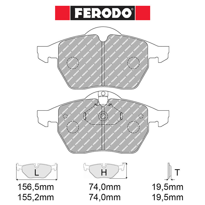 Ferodo - Kit pastiglie freno (FCP1068) - Ravasicorse