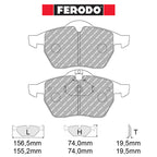 Ferodo - Kit pastiglie freno (FCP1068) - Ravasicorse