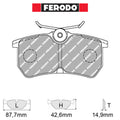 Ferodo - Kit pastiglie freno (FCP1319) - Ford Fiesta ST 1.6T (2013-) - Rear - Ravasicorse