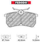 Ferodo - Kit pastiglie freno (FCP1319) - Ford Fiesta ST 1.6T (2013-) - Rear - Ravasicorse