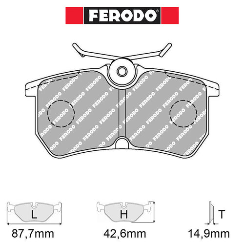 Ferodo - Kit pastiglie freno (FCP1319) - Ford Fiesta ST 1.6T (2013-) - Rear - Ravasicorse