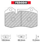 Ferodo - Kit pastiglie freno (FCP1348) - Citroën DS3 1.6 Turbo THP Racing 207 Hp - Front - Ravasicorse