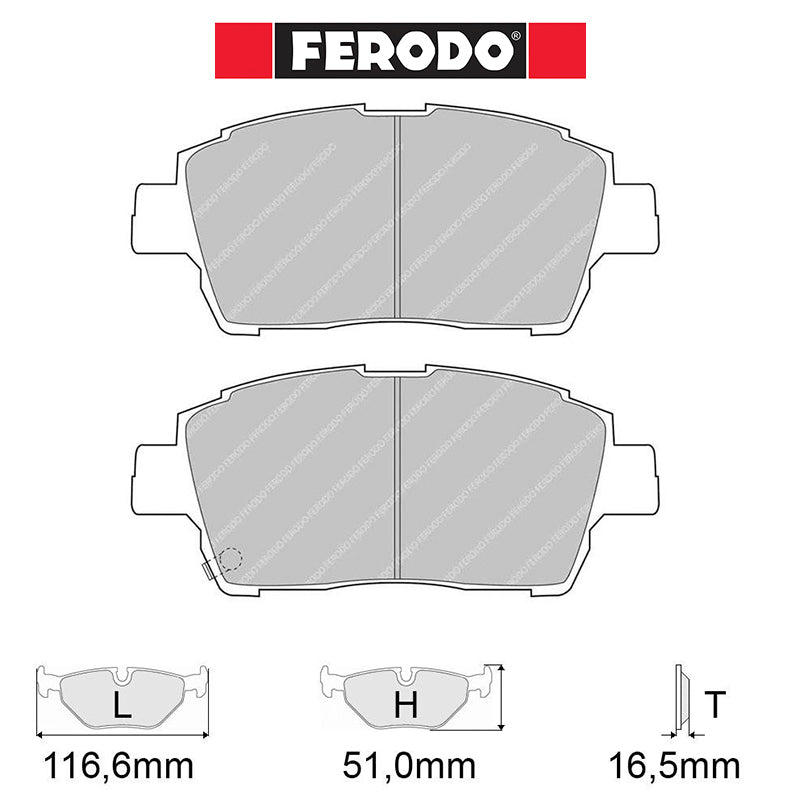 Ferodo - Kit pastiglie freno (FCP1392) - Ravasicorse