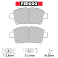 Ferodo - Kit pastiglie freno (FCP1392) - Ravasicorse